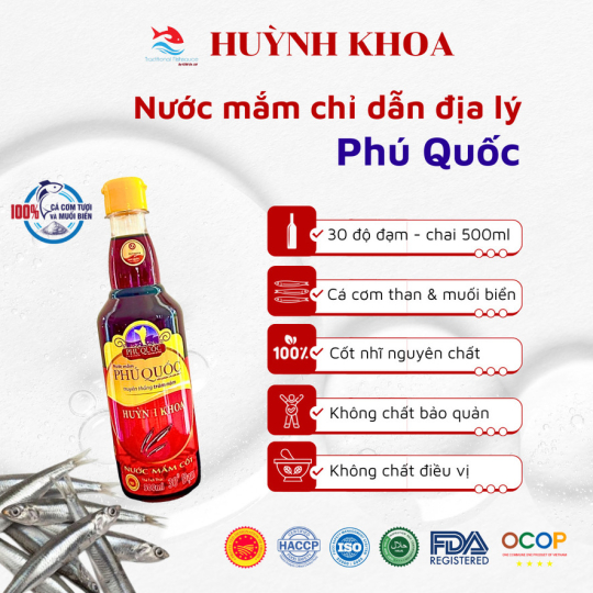 Nước Mắm Truyền Thống Cốt Nhĩ 30 Đạm Chai 500ml