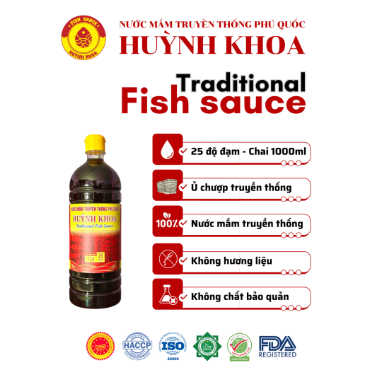 Nước mắm truyền thống 25 đạm chai 1000ml