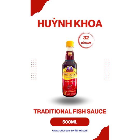 Nước Mắm Truyền Thống Cốt Nhĩ 32 Đạm Chai 500ml
