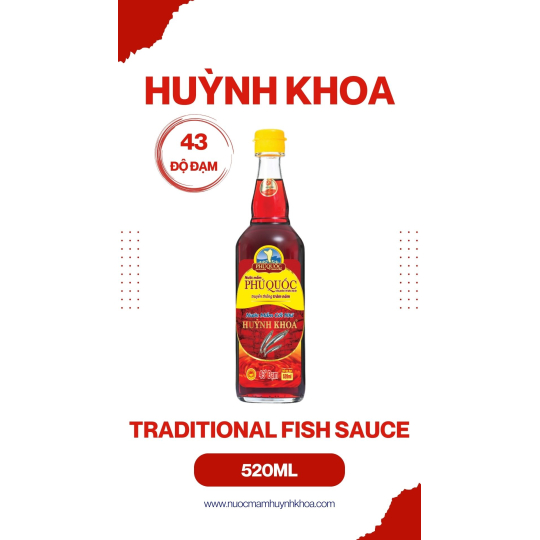 Nước Mắm Truyền Thống Cốt Nhĩ 43 Đạm Chai 520ml