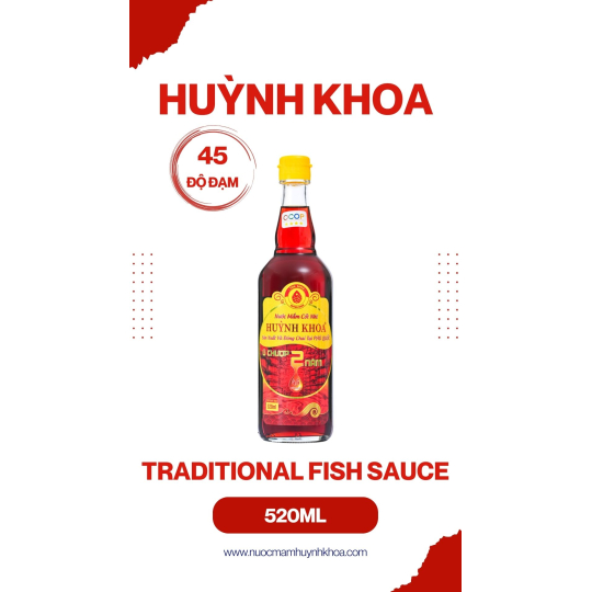 Nước Mắm Truyền Thống Cốt Nhĩ 45 Đạm Chai 520ml