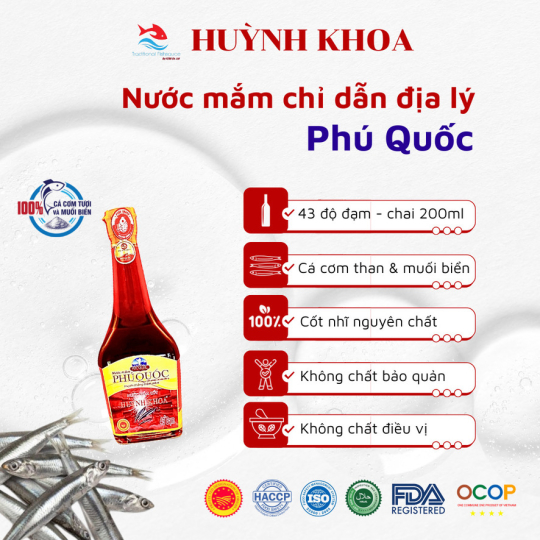 Nước Mắm Truyền Thống Cốt Nhĩ 43 Đạm Chai 200ml - 205ml (Hộp 6 chai)